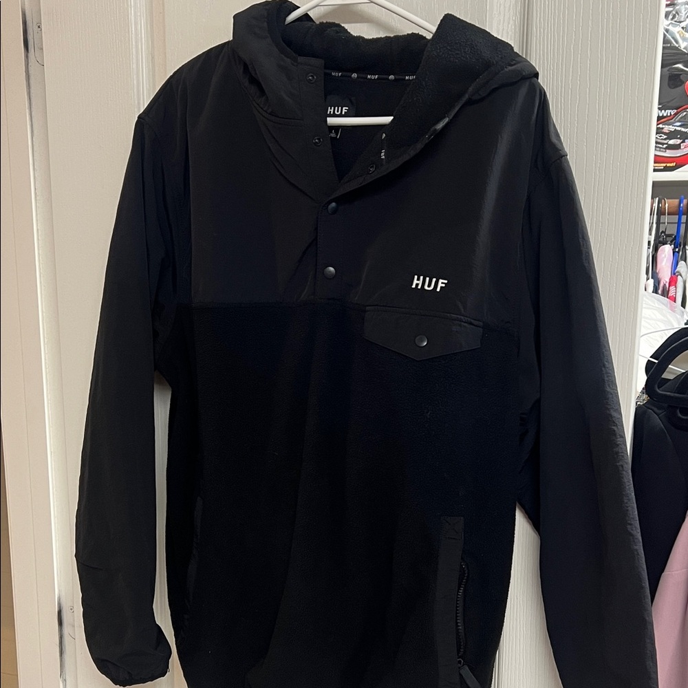 HUF Black Hooded Pullover
